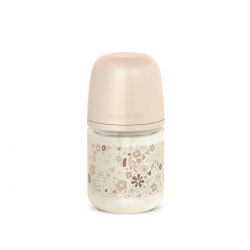 Suavinex Láhev sklo WONDERLAND NEW 120 ml fyziologická SX PRO +0 SF krémový květ