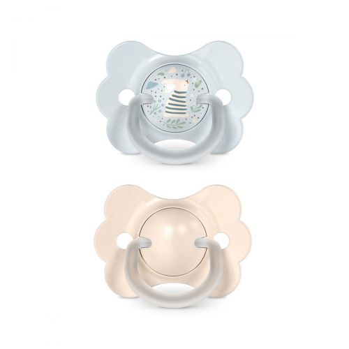 Suavinex Dudlík SX PRO fyziologický 2 ks BUTTERFLY WONDERLAND NEW 0/6m modrý králík+ krémový