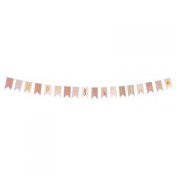 JABADABADO Banner Happy Birthday Růžový