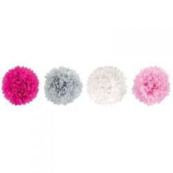 JABADABADO Závěsné PomPoms 4 ks světle růžové