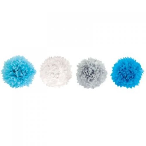 JABADABADO Závěsné PomPoms 4 ks modré