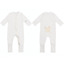 Moniel Dětský rostoucí overal Holoubek White bílá 56 cm