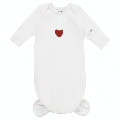 Moniel Novorozenecké body s uzlem White bílá 0-3 měsíce