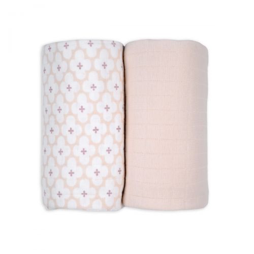 LODGER Swaddler Solid Matcha 2balení 110 x 110 cm Powder