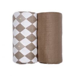 LODGER Swaddler Solid Matcha 2balení 110 x 110 cm Buffalo