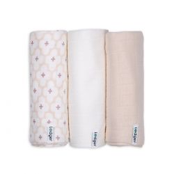 LODGER Swaddler Solid Matcha 3balení 70 x 70 cm Powder