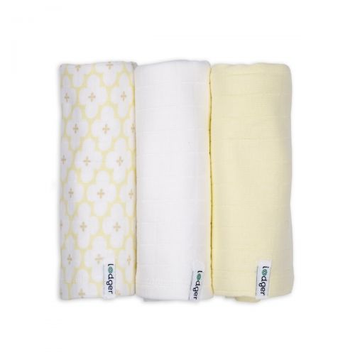 LODGER Swaddler Solid Matcha 3balení 70 x 70 cm Butter