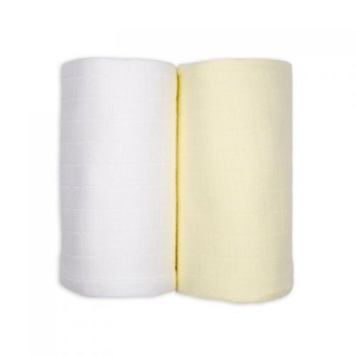 LODGER Swaddler Solid 2balení 110 x 110 cm Cloud Dancer/Butter