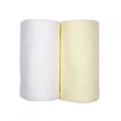 LODGER Swaddler Solid 2balení 110 x 110 cm Cloud Dancer/Butter