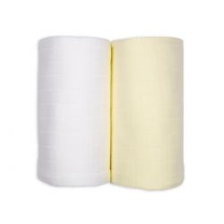 LODGER Swaddler Solid 2balení 110 x 110 cm Cloud Dancer/Butter