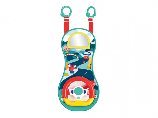 Hrací pultík do auta s volantem