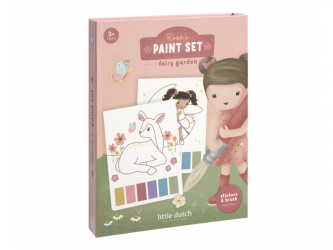 Omalovánky s vodovkami a samolepkami Rosa Fairy Garden