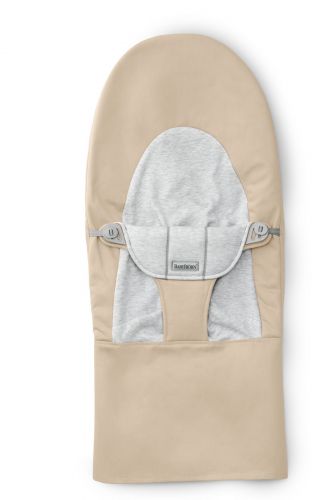 BabyBjörn Potah na lehátko Soft Beige/Grey Jersey Woven