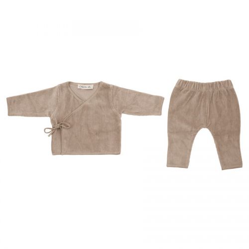 Witlof for Kids Set oblečení 50/56 Urban Taupe velvet rib
