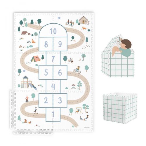 PLAY AND GO Tiloo EEVAA Podložka na hraní a domeček Hopscotch