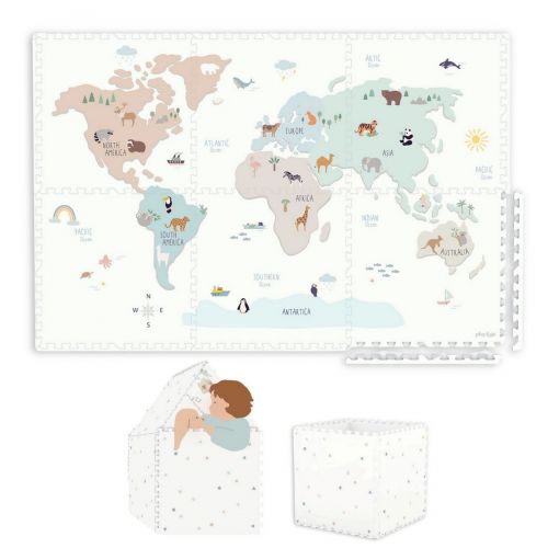 PLAY AND GO Tiloo EEVAA Podložka na hraní a domeček Worldmap