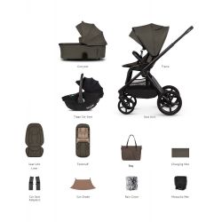 Kočárek Venicci Upline 3 Truffle + autosedačka Venicci Tiago