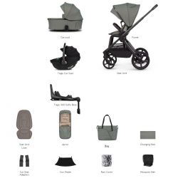 Kočárek Venicci Upline 3 Aloe + autosedačka Venicci Tiago + Isofix báse 360° Tiago