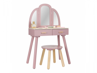 Toaletní stolek s židličkou dřevěný Pink