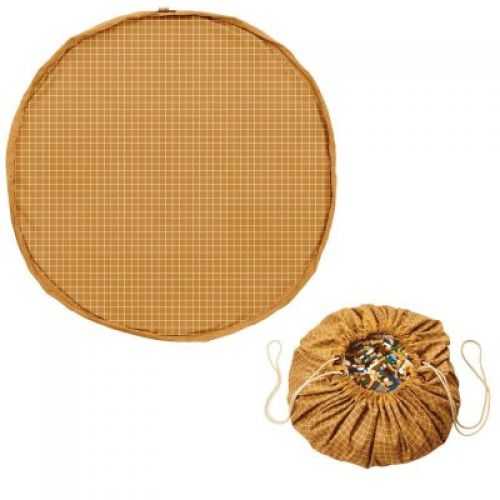 PLAY AND GO Noomad original Vak na hračky organic Mustard Grid