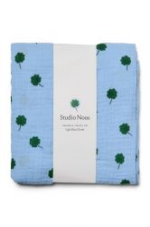 Studio Noos Swaddle Zavinovačka Print Large Light Blue Clover