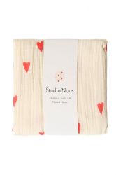 Studio Noos Swaddle Zavinovačka Print Medium Beige Hearts