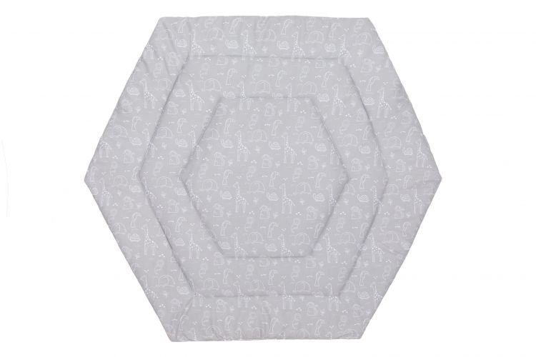 Fillikid Podložka na hraní šestihranná Jersey safari grey