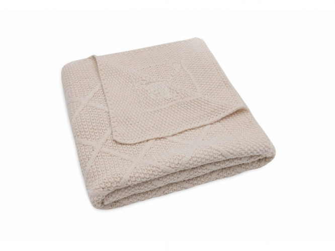 Deka 75x100cm Check Knit Oatmeal