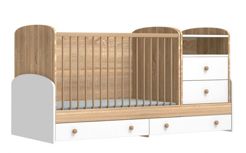 Kombi postýlka Faktum Mia PopUp 70x120