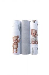 NANNA Mušelínové pleny 3 ks Teddy Bear
