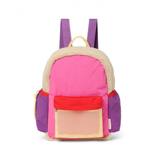 Studio Noos Patchwork Midi Backpack Batůžek Bright pink