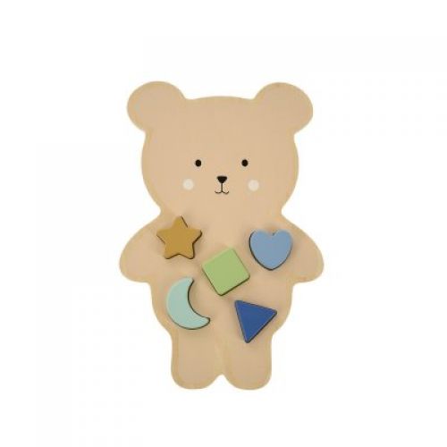 JABADABADO Vkládací dřevěné puzzle Medvídek
