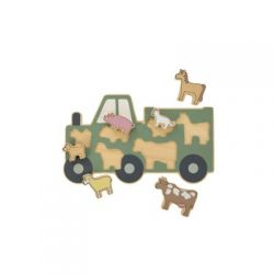 JABADABADO Vkládací dřevěné puzzle Farma