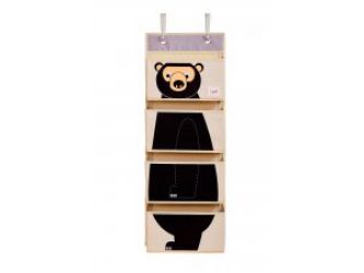 3 SPROUTS Závěsný organizér Bear Black