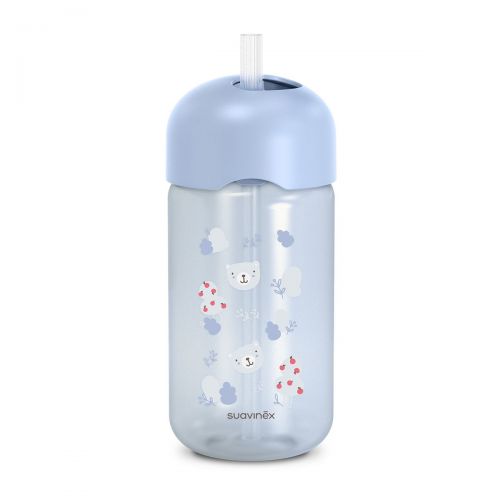 Suavinex Lahvička s brčkem WILD&FREE 340 ml modrá