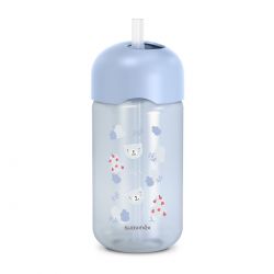 Suavinex Lahvička s brčkem WILD&FREE 340 ml modrá