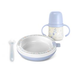 Suavinex Jídelní TERMO set WILD&FREE +6 m modrý