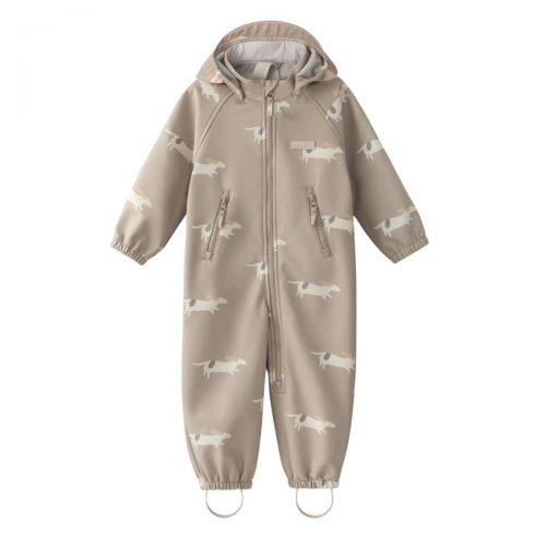 LEOKID Softshellová kombinéza Lilo Beige Woof vel. 92