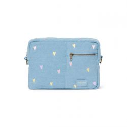 Studio Noos Denim Organizér na kočárek Light Blue Hearts