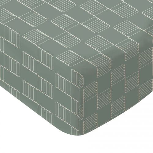 Witlof for kids napínací prostěradlo 60 x 120 cm Sticky Stripes Green