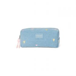 Studio Noos Denim Pouch Kabelka Light Blue Hearts