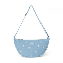 Studio Noos Denim Adult Fanny Kabelka Light Blue Hearts