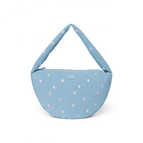 Studio Noos Denim Cross Body Bag Kabelka Light Blue Hearts