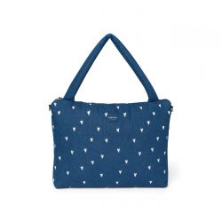 Studio Noos Denim Diaper Bag Přebalovací taška Dark Blue White Hearts