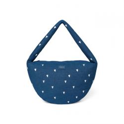 Studio Noos Denim Cross Body Bag Kabelka Dark Blue White Hearts