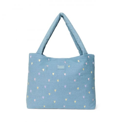 Studio Noos Denim Mom Bag Light Blue Hearts