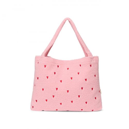 Studio Noos Teddy Mom Bag Light Pink hearts