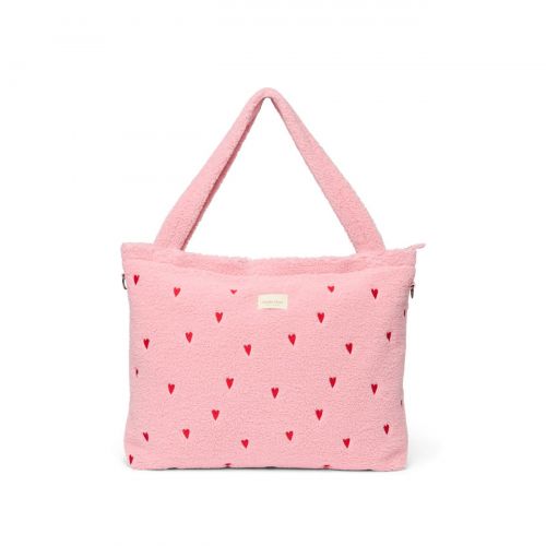 Studio Noos Teddy Diaper Bag Přebalovací taška Light Pink Hearts