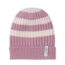 LODGER Čepice Stripe Merino Mauve 3 - 6 měsíců