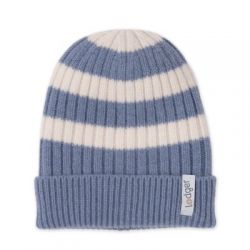 LODGER Čepice Stripe Merino Stone 0 - 3 měsíce
